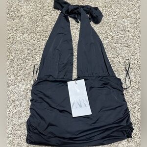Zara Black Halter Top